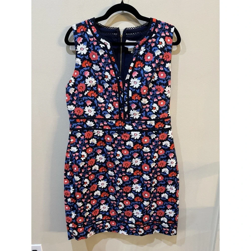 Kate Spade Shore Thing Daisy Jacquard Sheath Dress Womens‎ Size 14